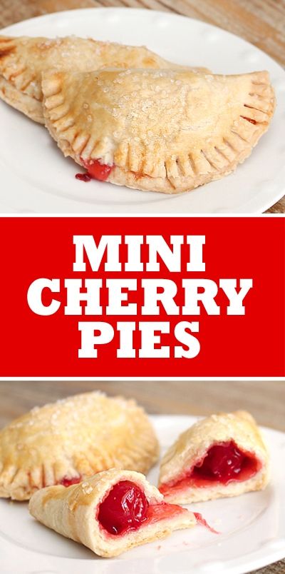 Mini Cherry Pies, Cherry Pies, Cherry Hand Pies, Cherry Pie Recipe, Hand Pie Recipes, Cherry Recipes, Mini Pies, Cherry Pie Filling, Great Desserts