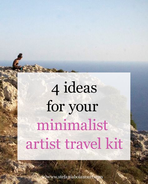 4 different minimal artist travel kits for 4 different style of travels.   #artisttraveller #artkit #travelartkit Plein Air Watercolor, Travel Art Kit, Minimalist Artist, Minimal Travel, Watercolor Supplies, Travel Sketchbook, Watercolor Kit, Minimalist Watercolor, Artist Supplies