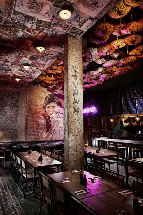 Asian Bar Design, Rock Bar Design, Asian Restaurant Interior Design, Asian Restaurant Design, Sushi Bar Design, Asian Bar, Chinese Bar, Bar Pictures, Cherry House