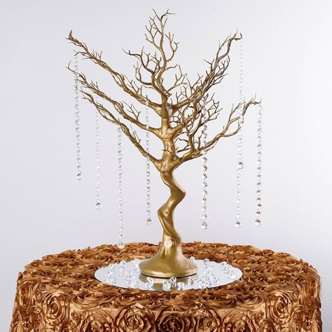 30" Shiny Manzanita Gold Centerpiece Table Top Decoration Tree   8pcs Acrylic Chains Manzanita Tree Centerpieces, Manzanita Centerpiece, Centerpieces Vases, Paint Smell, Manzanita Tree, Gold Centerpieces, Tree Centerpieces, Wishing Tree, Gold Tree