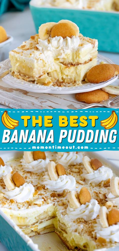 Best Banana Pudding Recipe, The Best Banana Pudding, Banana Pudding Desserts, Easy Banana Pudding, No Bake Banana Pudding, Banana Cream Pudding, Banana Pudding Recipe, Dessert Oreo, Banana Pudding Cheesecake