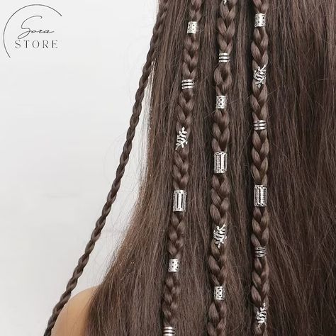 SoraStoree - Etsy Diy Dreadlocks, Hip Hop Mode, Hair Jewelry For Braids, Hair Braid Beads, Hair Braid Rings, Diy Hair Extensions, Character Profiles, Braid Accessories, Beaded Hair Pins