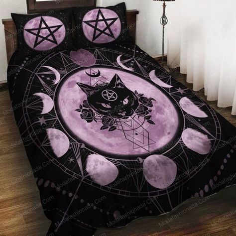 Cat Bedding, Magick Art, King Size Comforters, Goth Home, Goth Home Decor, Gothic Decor, Gothic Home Decor, Bed Sets, Gothic House