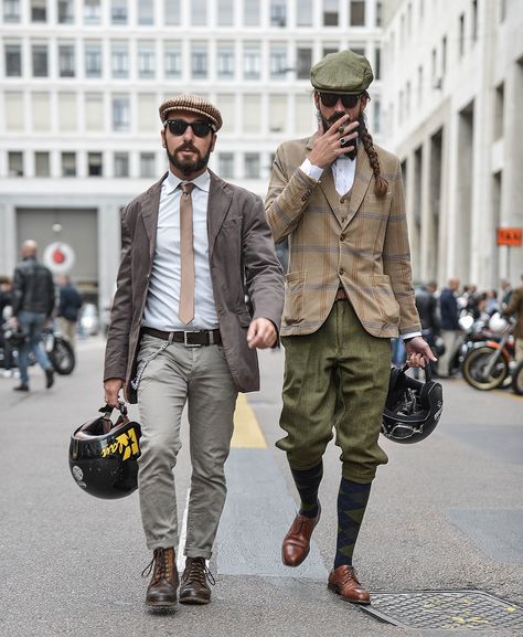 the distinguished gentleman's ride 2015 Milano Edition on Behance Bowler Hat Outfit, Dapper Style, White Long Sleeve Shirt, Cool Outfits For Men, Outfits With Hats, Gentleman Style, Mens Casual Outfits, Men Looks, Mens Street Style