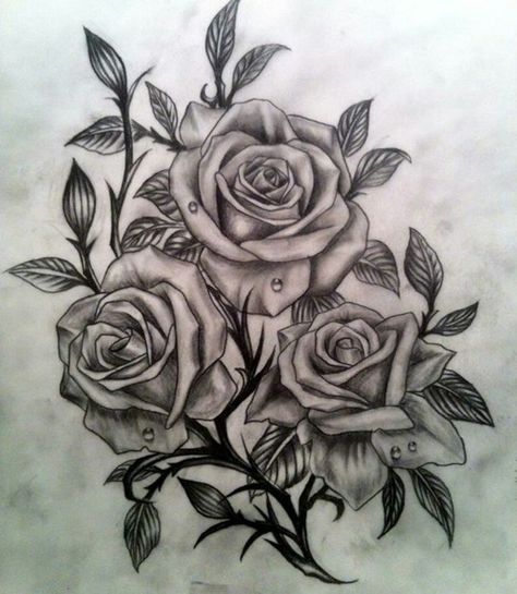 3 rose forearm tattoo | 3D Rose Tattoo Designs / Source (mom getting) 3d Rose Tattoo, Lotusblume Tattoo, Rose Tat, Rose Drawing Tattoo, Rose Sketch, Tattoo Zeichnungen, Best Tattoos For Women, Rose Tattoo Design, Rose Drawing