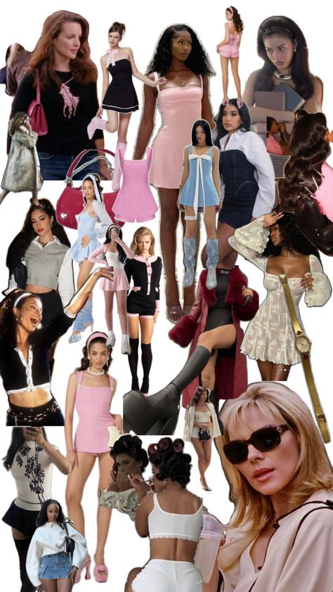 Photo collage of fashionable photos and wardrobe pieces. Venus In Taurus, Taurus Aesthetic, Taurus Ascendant, Venus Clothing, Venus In Leo, Venus Fashion, Priscilla Presley, 2000s Fashion, Aesthetic Outfits