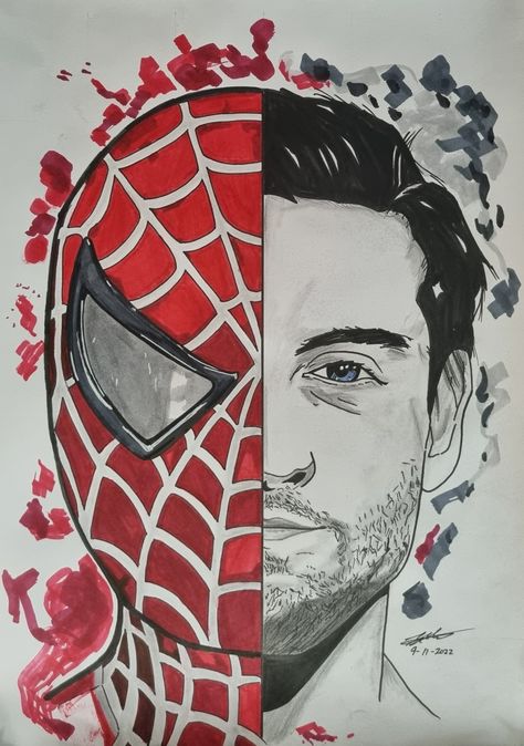 Tobey Maguire Toby Maguire Spiderman Drawing, Spiderman Tobey Maguire, Spider Man Tobey Maguire, Spiderman Tobey, Spider Man Peter Parker, Spiderman Drawing, Tobey Maguire, Peter Parker, Tony Stark