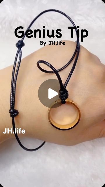 Thousands of Tips on Instagram: "Secure your ring well with this Genius Tip fr Discover a stylish and secure way to wear your ring! Create a stunning pendant by tying an intricate knot around your ring. It’s a unique fashionable away to protect your precious jewelry.try this  stylish trick to show off your favorite ring!  Credits:@JH.Life (thank you)!  #RingHack #JewelryHack #DIYPendant #StrawCraft #JewelryLover #FashionTips #LifeHack #JewelryDesign #CreativeIdeas #JewelryInspiration #JewelryMaking #DIYJewelry #HandmadeJewelry #JewelryAddict #JewelryObsession #JewelryCollection #JewelryTrends #JewelryLover #JewelryStore #JewelryBox #JewelryGift #JewelryGram #JewelryShop #JewelryDesigner #JewelryArtist #JewelryBoutique #JewelryWorld #JewelryFashion" Jewelry Knots How To Tie, Straw Crafts, Jewelry Hacks, Jewelry Knots, Bracelet Knots, Cord Bracelets, Precious Jewelry, Favorite Rings, Diy Pendant