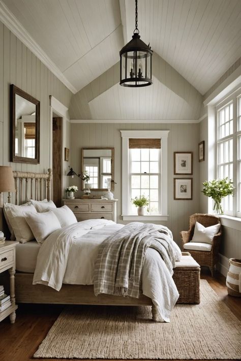 Luxury Cottage Bedroom, Primary Bedroom Ideas Cozy, Cottage House Bedroom, Country Farmhouse Ideas, Cottage Interiors Bedroom, Georgia Cottage, Cozy Primary Bedroom, Cozy Cottage Bedroom, Vintage Farmhouse Bedroom