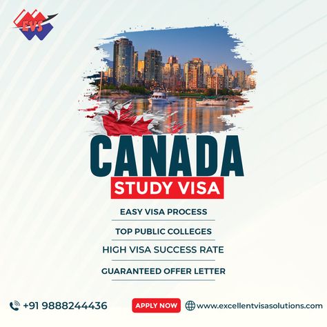 ✅Apply for your Canada Study Visa ✅IELTS 6.0 bands can apply ✅Check your eligibility ✅Prepare your application ✅Submit your study permit application ✅Gap is acceptable ✅Students with Refusal Visa status can also apply ✅Our experts will help you in clearing your all doubts. 📲Call us : +91 9888244436 #studyincanada #canada #canadastudyvisa #canadaimmigration #excellentvisasolutions #excellentvisa #chandigarh #Mohali Travel Advertising Design, Canada Study Visa, Canada Study, Study In Canada, Education Poster Design, Travel Advertising, Education Poster, Creative Ads, Success Rate