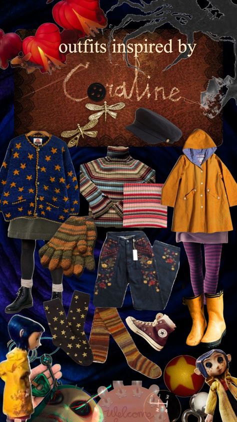 Best Costume Ideas, Coraline Costume, Laika Studios, Coraline Aesthetic, Best Costume, Coraline Jones, Mood Clothes, Cute Couple Halloween Costumes, Halloween This Year