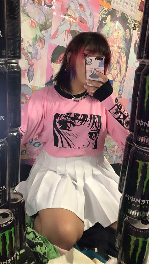 #aesthetic #pinkdrink pink aesthetic #pinkgirl #pinkgirlsroom #monsterenergy #kawaii #harajuku #harajukustyle #anime  #cute #cutegirlshairstyles #aestheticedits #egirl #egirloutfitsideas E Girl Outfits Pink, Pink Egirl Outfits, Pink Egirl Fashion, Egirl Looks Style, Pink Cute Outfits, Pink Egirl Aesthetic, Pastel Egirl, Soft Egirl Aesthetic, Egirl Pink