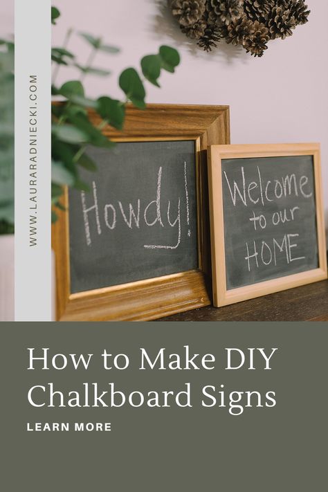 Learn how to make DIY chalkboard signs using chalkboard paint and picture frames in this easy step-by-step craft tutorial with photos! Homemade Chalkboard, Diy Chalkboard Sign, Paint Frame, Diy Kids Art, Diy Staining, Footprint Crafts, Old Picture Frames, Diy Chalkboard, Framed Chalkboard