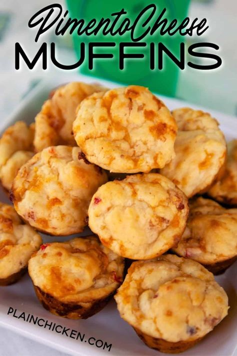 Pimento Cheese Cornbread Muffins, Pimento Cheese Scones, Pimento Cheese Muffins, Pimento Cheese Biscuits Recipe, Pimento Cheese Roll Ups, What To Do With Pimento Cheese, Recipes Using Pimento Cheese, Recipes With Pimento Cheese, Pimento Cheese Breakfast