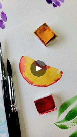 PEACHES 🍑 are all I can think of right now 🤗

Painting this loose watercolor peach slice is so easy.... you just need two colors, yellow and a shade of red. 

This is wet on wet, and I love how the red seeps into the yellow, creating a perfect peachy shade!!

Try this and let me know how you like it ❤️

#thechicartist #loosewatercolor #aquarellepainting #peach #peachpainting #watercolorfruit | The Chic Artist | Lofitopía · Peaches Shading Painting, Watercolor Fruit, Peach Slices, Shade Of Red, Loose Watercolor, Shades Of Red, The Chic, Peaches, Right Now