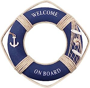 Beach Garden Decor, Patio Bathroom, Boat Signs, Door Hanging Decorations, Nautical Themed Party, Welcome On Board, Life Ring, Lantern Candle Decor, Themed Room