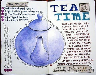 tea time art journaling Tea Journal Ideas, Fancy Tea Party, Watercolor Journaling, Tea Journal, Tea Facts, Tea Book, Tea Cozy Pattern, Fancy Tea, Dream Tea