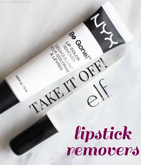 How do you remove liquid lipstick? See how the NYX and e.l.f. Lip Color Removers compare to each other to choose the right one. | Slashed Beauty Lipstick Remover, Beauty Recommendations, Skincare Recommendations, Colour Remover, Best Drugstore Makeup, Budget Beauty, Color Lipstick, Launch Pad, Beauty Tricks