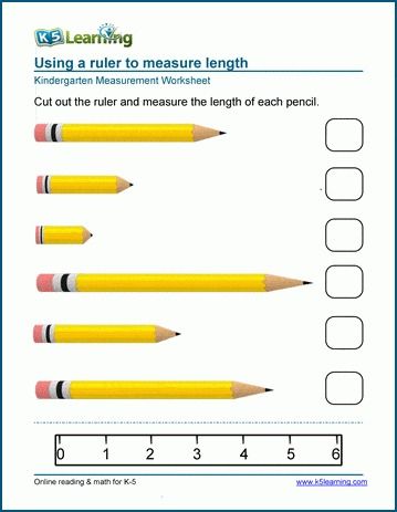 Students measure various lengths and heights using a cut-out scale; no standardized units (inches, cm, etc) are used. Free | Worksheets | Kindergarten | Measurement | Printable. Length Kindergarten, Kindergarten Measurement, Log Math, Measurement Kindergarten, Printable Handwriting Worksheets, Kindergarten Pictures, Measurement Worksheets, Measuring Length, Cursive Writing Worksheets