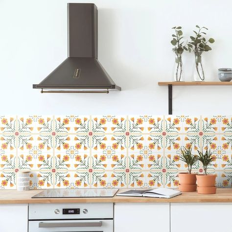 Kitchen and Bathroom Splash Back Panel Removable Vinyl Wallpaper Classic Floral White Peel & Stick Backsplash Stickers - Etsy Netherlands Bookshelves Wood, Backsplash Stickers, Gemini Wallpaper, Wallpaper Classic, Peel Stick Backsplash, Backsplash Panels, Stick Backsplash, Peel N Stick Backsplash, White Backsplash