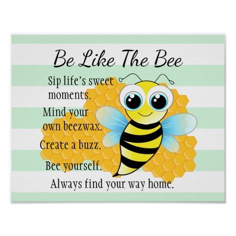 Bee Sayings, Bee Happy Quotes, Bee Quotes, Bee Themed Classroom, Bee Classroom, Honey Bee Decor, Bumble Bee Baby Shower, Bee Inspired, Bee Cards