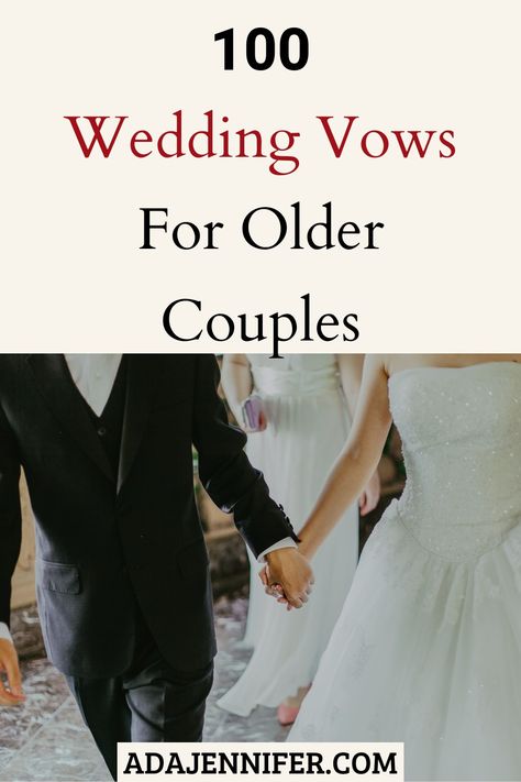 Second Wedding Vows To Husband, Simple Wedding Vows, Older Couple Wedding, Christian Wedding Vows, Vows To Husband, Wedding Vows That Make You Cry, Modern Wedding Vows, Wedding Vows For Her, Vow Examples