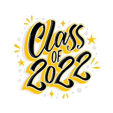 Hand drawn class of 2022 lettering | Free Vector #Freepik #freevector #hand-drawn #graduation #celebration #event Class Of 2022 Logo, Memories Board, Graduation Logo, Draw Logo, Baby Shower Water Bottles, Graduation Stickers, Graduation Party Planning, Lego Jurassic, Medical School Inspiration