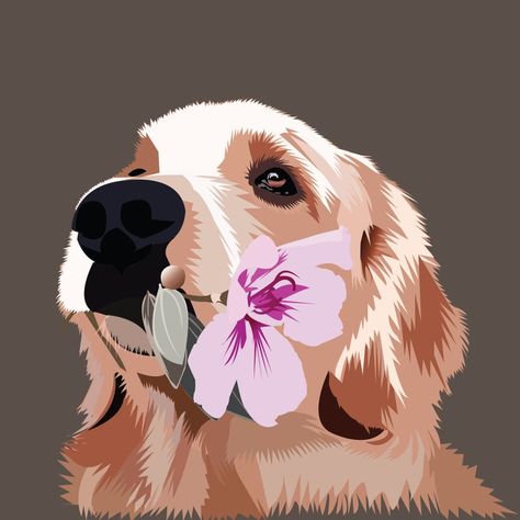 Cute Decals, Avatar Roblox, Dog Decals, Roblox Avatar, Pet Portrait, A Flower, Golden Retriever, With Love, Berry