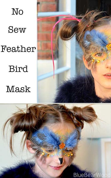 This stunning no sew bird mask worked beautifully for the Owl costume I needed to make for the upcoming Just So Festival. Light Fixture Makeover, Unicorn Halloween Costume, Bird Mask, Feather Bird, Owl Mask, Owl Costume, Bird Costume, Feather Mask, Unicorn Ornaments