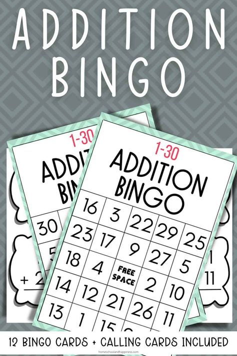 Free Printable Addition Bingo Math Game Uno Addition Game, Math Bingo First Grade, Math Addition Games Second Grade, Math Games Second Grade Free Printable, Math Bingo 2nd Grade, Addition Bingo Free Printable, 2 Digit Addition Games 2nd Grade, Addition Games For Kids, Addition Activities For Grade 2