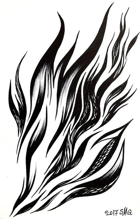 Black flames abstract art by Sofia Goldberg in 2022 | Black and white drawing, Flame art, Drawing flames Fire Drawing Black And White, Drawing Fire Flames, Black Flame Tattoo, Fire Flames Drawing, Watercolor Flames, Fire Line Art, Fire Stencil, Flame Outline, Fire Black And White