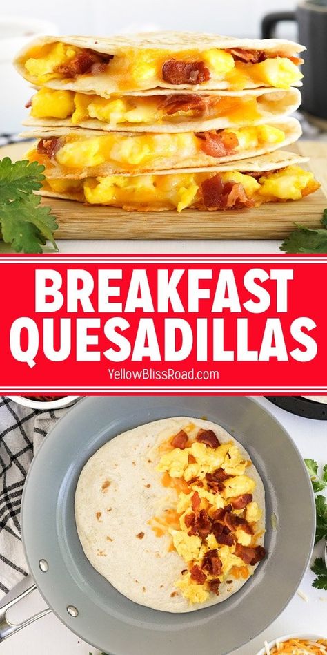 Freeze Breakfast, Breakfast Quesadillas, Work Breakfast, Yellow Bliss Road, Breakfast Quesadilla, Breakfast Prep, Frozen Breakfast, Make Breakfast, Healthy Breakfast Recipes Easy