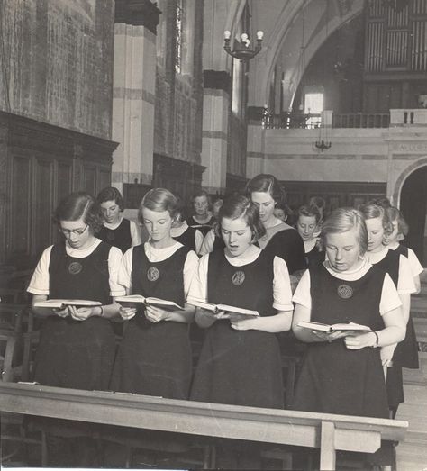 School chapel, Roedean School, Brighton, England Catholic School Uniforms, Boarding School Aesthetic, Brighton England, Finishing School, Film Studies, Photographic Artist, Catholic School, Vintage School, School Uniforms