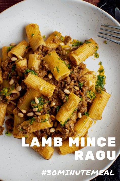 Lamb Minced Meat, Minced Mutton Recipes, Lamb Ragu Pasta, Ground Lamb Ragu, Mince Lamb Recipes, Lamb Pasta Recipes, Ground Lamb Pasta Recipes, Lamb Minced Meat Recipes, Minced Lamb Recipes