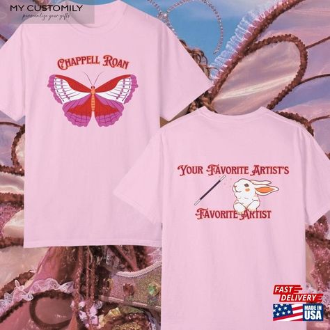 Chappell Roan Unisex T-Shirt Sapphic Butterfly Red Wine Supernova Sweatshirt Check more at https://mycustomily.com/product/chappell-roan-unisex-t-shirt-sapphic-butterfly-red-wine-supernova-sweatshirt/ Coachella Looks, Your Favorite, Chappell Roan, Favorite Artist, Colby, Dye T Shirt, Christmas List, Fitness Inspo, Comfort Colors