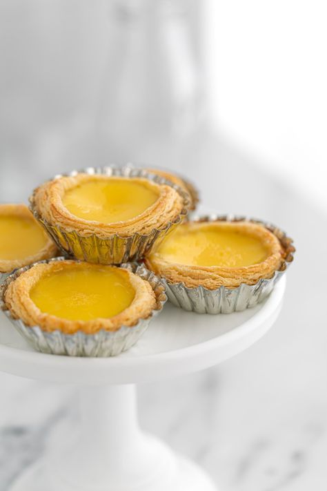 Egg Tart Recipe Hong Kong, Chinese Egg Tart, Frozen Tart Shells, Chinese Grocery Store, Hong Kong Egg Tart, Egg Tart Recipe, Chinese Dessert Recipes, Sweet Egg, Butter Block