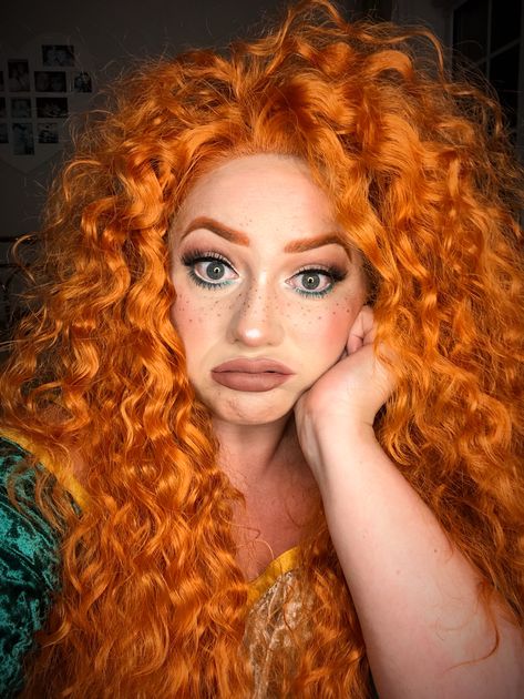 Merida Brave Makeup, Merida Make Up, Merida Makeup, Makeup Birthday Party, Disney Pin Up, Makeup Birthday, Merida Disney, Princess Merida, Princess Makeup