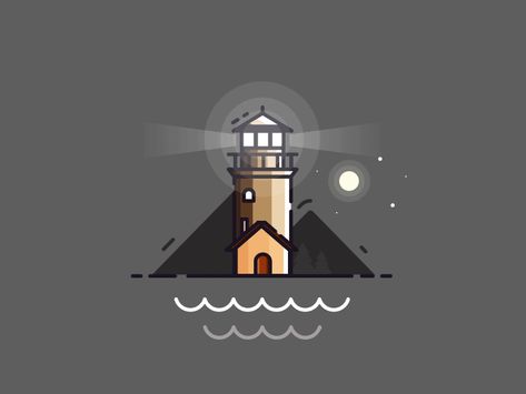 Lighthouse Designed by @Sahil Sadigov Sadigov Instagram  -----  dpalmermotion.com | Instagram Lighthouse Animation, Lighthouse Art, Live Screen Wallpaper, Motion Graphics Inspiration, Animation Artwork, Webpage Design, Motion Graphics Design, Motion Design Animation, Graphic Wallpaper