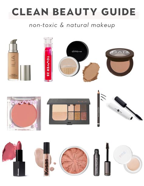 Clean Beauty Products Skin Care, Non Toxic Eyeshadow, Clean Makeup Products Drugstore, Natural Makeup Drugstore, Best Non Toxic Makeup, Best Clean Makeup Brands, Best Clean Beauty Products, Clean Girl Aesthetic Makeup Products, Best Beauty Products 2022