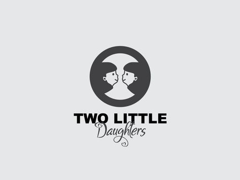 Two Little Daughters Logo by zaqilogo Sister Logo, Food Logo Design, Food Logo, Cartoon Logo, Mystical Art, Two Sisters, Simple Logo, Logo Food, Logo Ideas