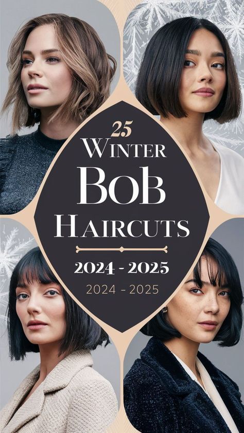 Elegant Winter Bob Haircuts for Women 2024 - 2025: Embrace sophistication with stunning bob haircuts tailored for women this winter. Choose from a range of cuts that provide both warmth and style. Fall Winter Hair Color, Bob Hair Color, Brunette Bob, Rich Brunette, Hairstyles 2024, Trendy Outfit Ideas, Blonde Tones, Fall Hair Trends, Winter Hair Color