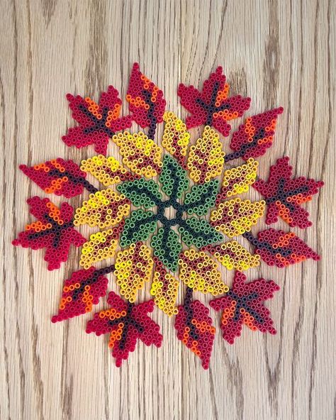 Autumn Perler Beads, Autumn Hama Beads, Perler Beads Autumn, Thanksgiving Perler Bead Patterns, Fall Perler Beads, Fall Perler Bead Patterns, Ode To Autumn, Christmas Perler Beads, Melty Bead Patterns