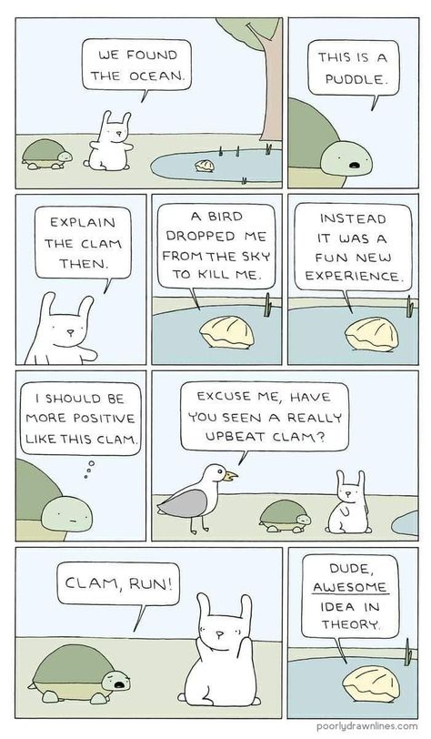 Poorly Drawn Lines, Fables Comic, Cute Comics, Comic Strip, Best Memes, Funny Comics, Popular Memes, Funny Cute, The Ocean