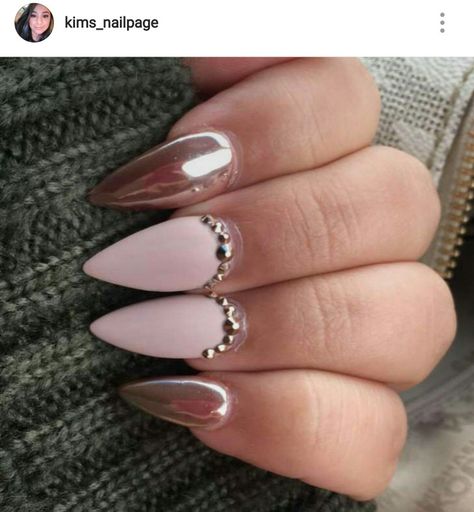 Chrome Nails. Matte Nails. Almond Nails. Acrylic Nails. Chrome Nails Long Almond, Chrome Nails Matte, Dark Skin Manicure, Almond Chrome Nails, Matte Nails Almond, Silver Chrome Nails, Nails Long Almond, Nails Acrylic Almond, Long Almond