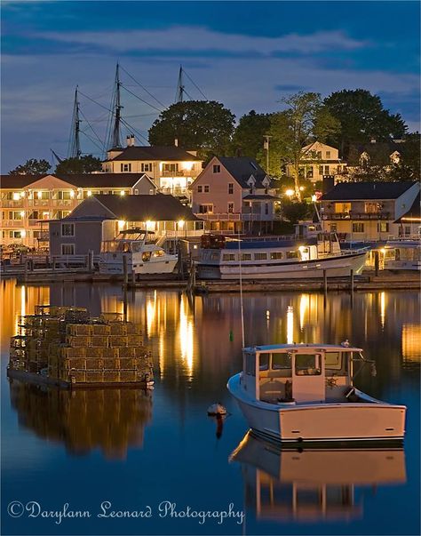 The soft evening light settles in over Boothbay Harbor #Maine. Photo by Darylann Leonard Photography Midcoast Maine, Boothbay Harbor Maine, Maine Summer, Maine New England, Wooden Sailboat, Boothbay Harbor, Coastal Maine, New England States, Maine Vacation