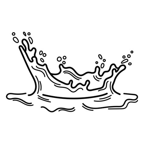 Water splashing stroke PNG Design Water Splash Vector, Water Splash Png, Lily Tattoo Design, Water Splashing, Lesson Plans For Toddlers, Water Illustration, Water Drawing, Lily Tattoo, T Shirt Art