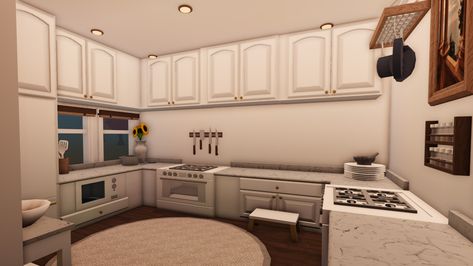 Made by this account. No reposts are allowed ! Bloxburg Interior, Small Kitchen, Cafe