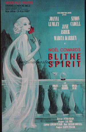 1986 Theatre Production Poster Blithe Spirit. Spirit Film, The Fall Movie, Spirit Costume, Poster Information, Theatre Production, Blithe Spirit, Classic Films Posters, Noel Coward, Set Design Theatre