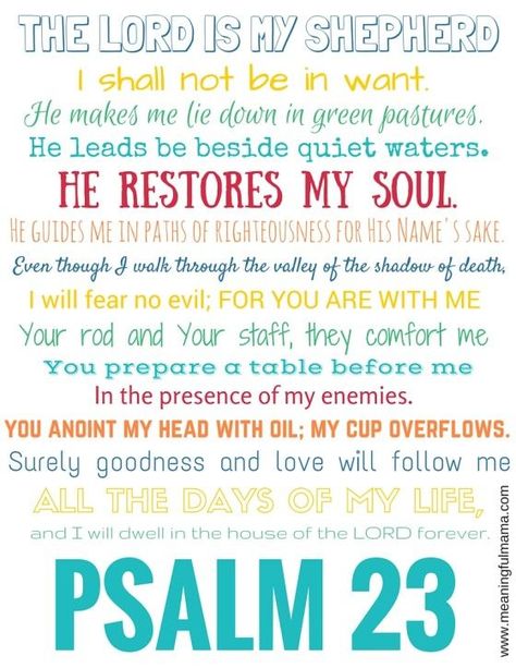 Psalm 23 Free Printable - Bible Resources for Scripture 23rd Psalm, Bible Resources, Bible Text, The Lord Is My Shepherd, Bulletin Board Sets, Good Shepherd, Sunday School Ideas, The Good Shepherd, Printable Bible Verses