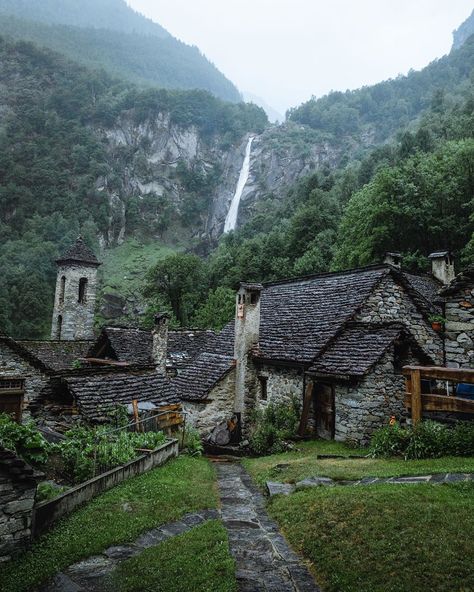 James Lloyd Cole on Instagram: “The greens of Ticino are so vibrant when the rain falls. I bet the residents love tending to their vegetable patch with a view like that in…” James Lloyd, Lloyd Cole, Theme Inspiration, Fantasy Places, Cabins And Cottages, Beautiful Villages, Stone Houses, Beautiful Nature Scenes, Pretty Places